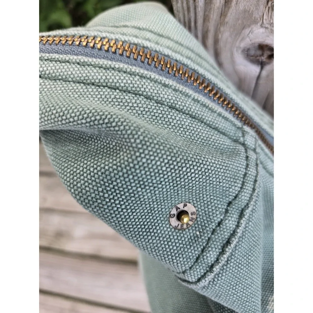 Vintage GAP Y2K Crossbody Shoulder Adjustable Denim Light Green Bag Gorpcore‎